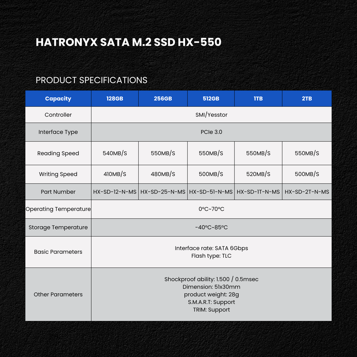 HATRONYX HX-550 mSATA internal SSD additional product image